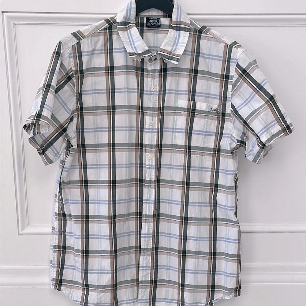 Le Tigre Casual Button Down Plaid Shirt